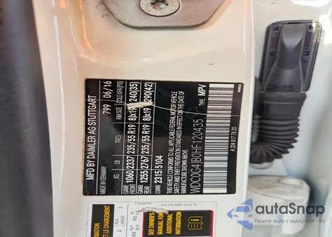 2017 Mercedes-Benz Glc 300 из США, поврежденный, VIN WDC0G4JB0HF120435